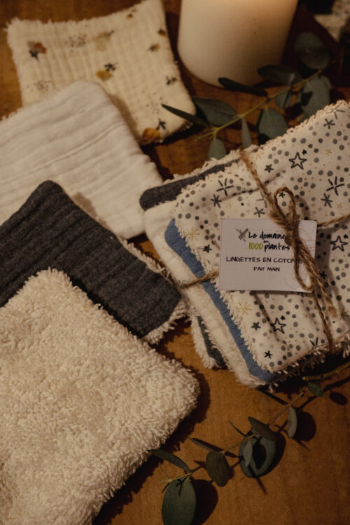 Lingettes lavables en coton bio