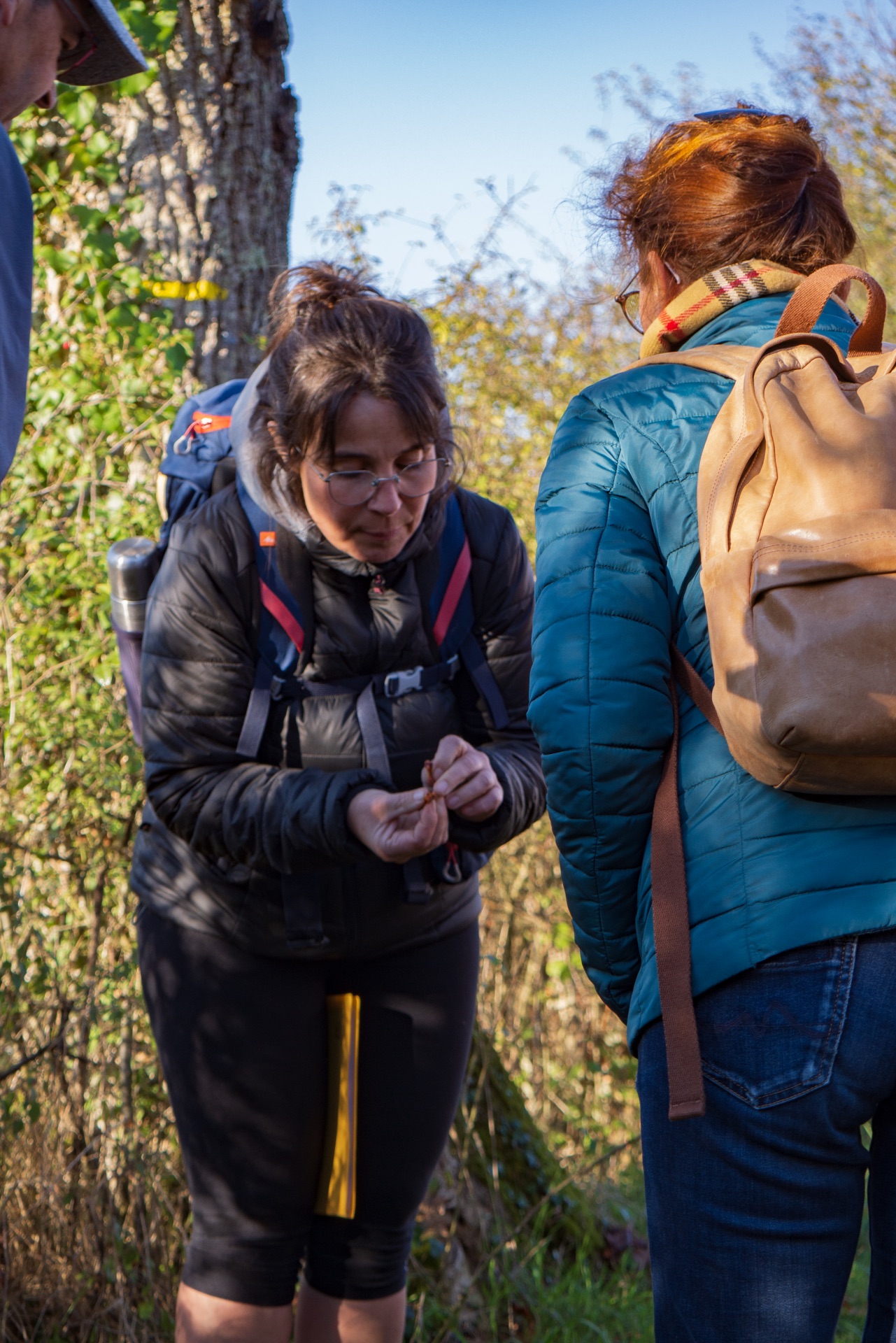 sortie-nature-domaine-1000-plantes-sandrine Sandrine lors d'une sortie nature du Domaine des 1000 plantes